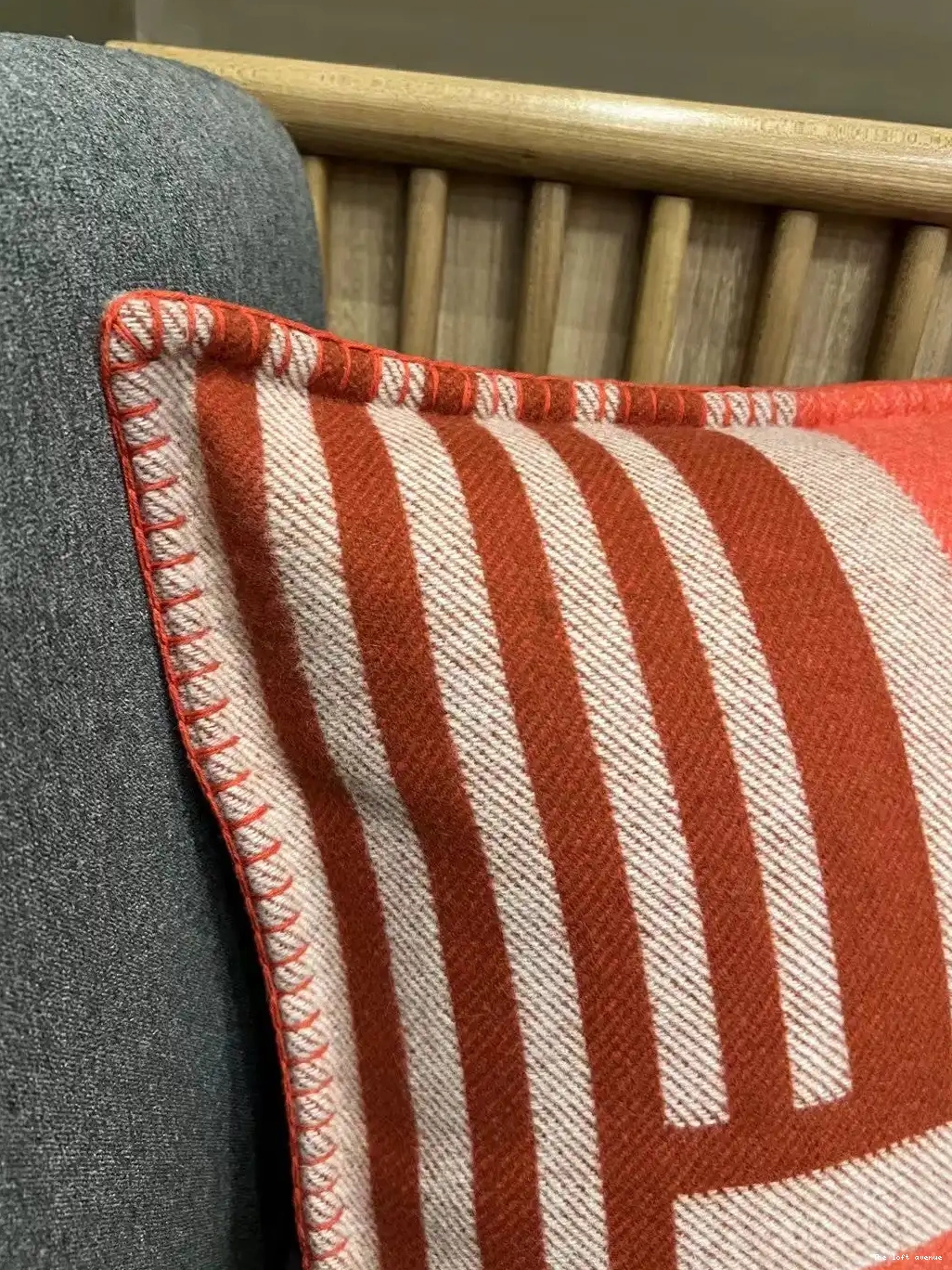 WOOL PILLOW HERMES THROW ITHAQUE 0519